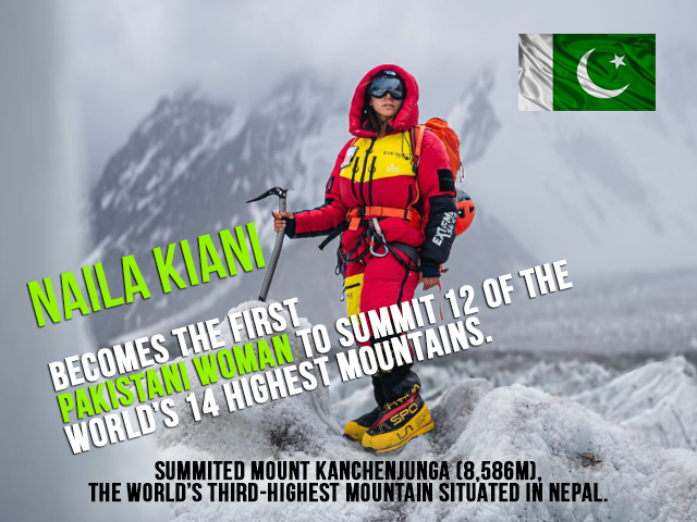 Naila Kiani summits Kanchenjunga